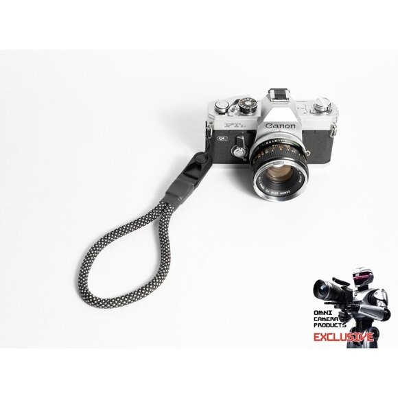 CHECKMATE Camera Strap – Black & White Wrist w/ Peak Design Anchor / Custom - Picture 2 of 9